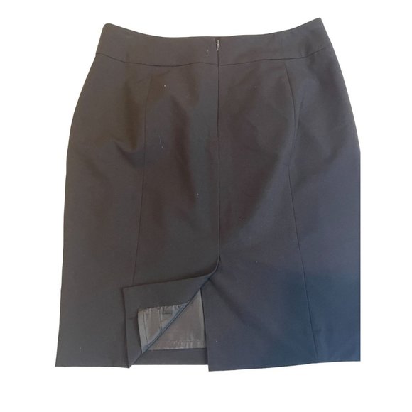 Calvin Klein Womens Straight & Pencil Mini Skirt Back Zip Flat Front Black SZ 6P - Picture 2 of 7